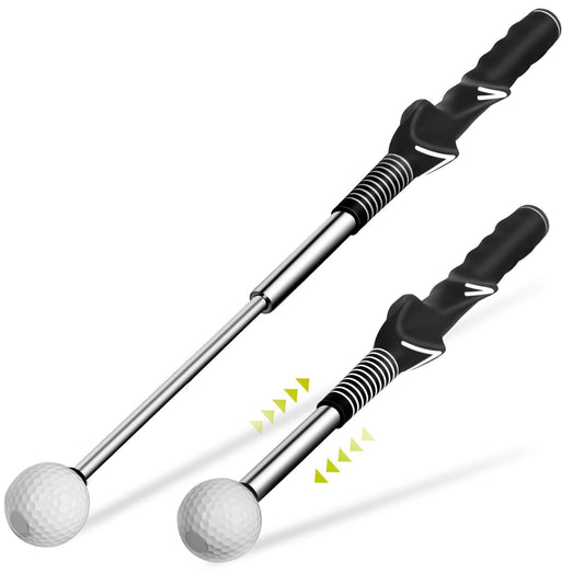 Retractable Golf Swing Aid for Golf Speed Training, Rhythm Click Golf Swing T...