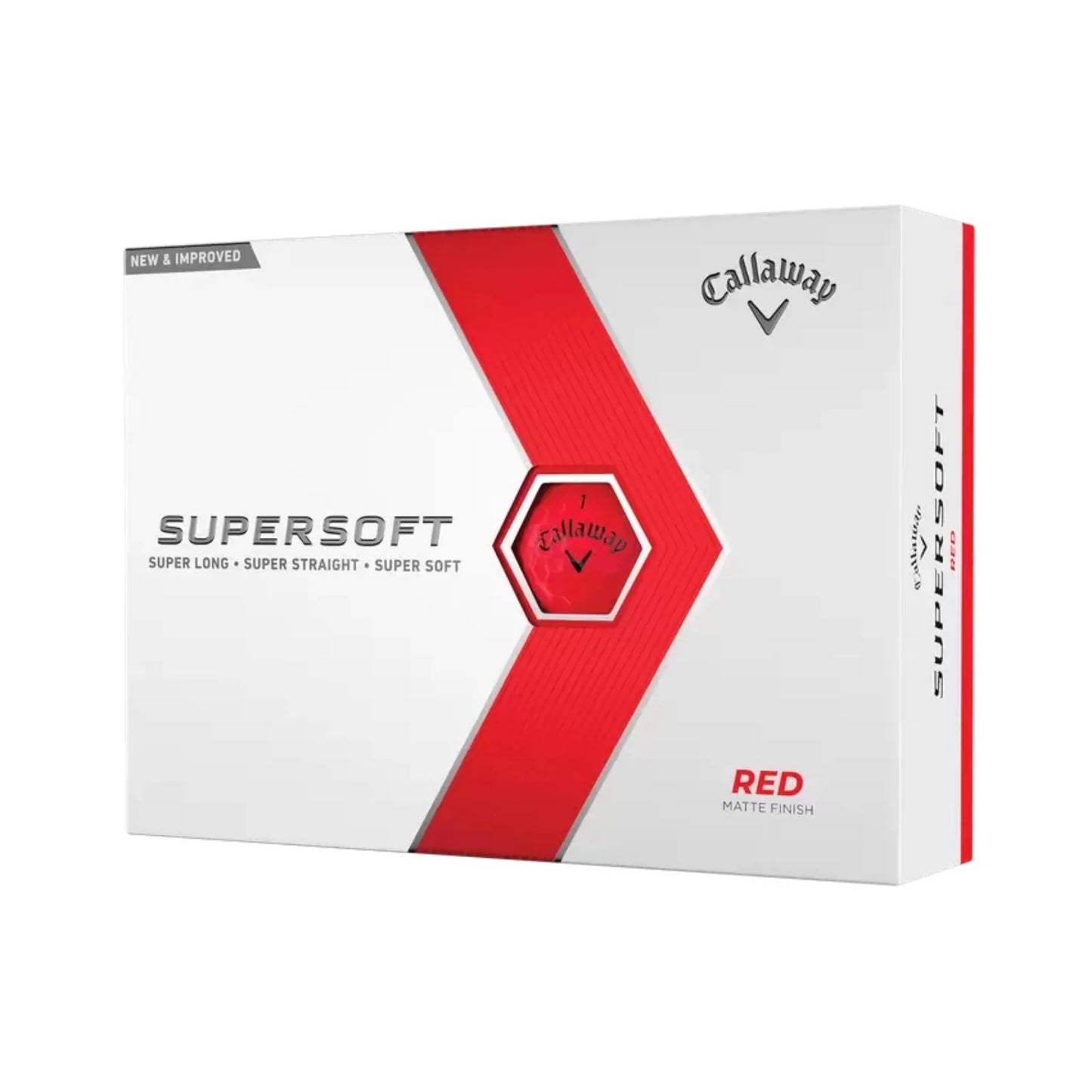 Golf 2023 Supersoft Golf Ball-Matte Red 12Pk